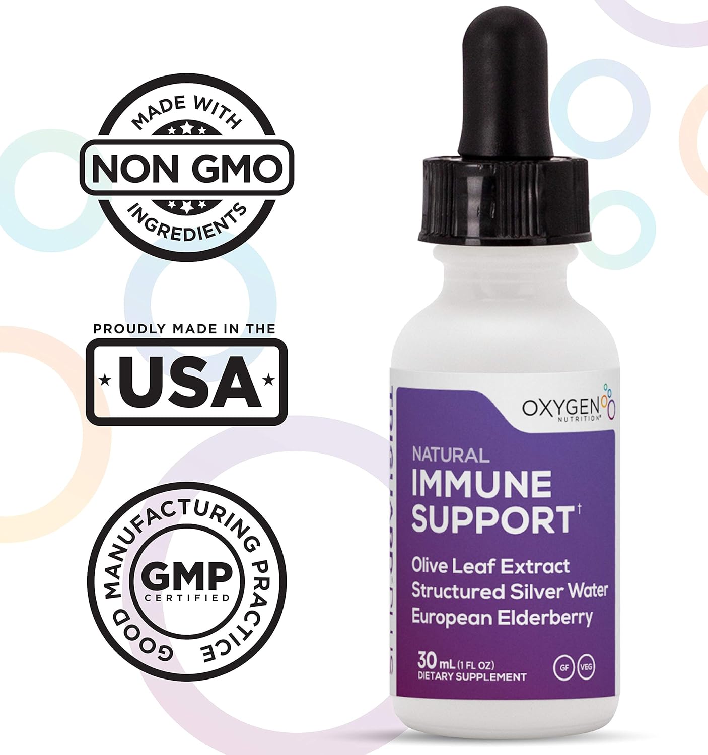 Triguard Plus Concentrate | Colloidal Silver, Sambucus Elderberry Extract & Olive Leaf Extract, 3-in-1 Liquid Immune Support | Powerful Immune System Booster | Great Taste - 1oz / 30ml, Made in USA