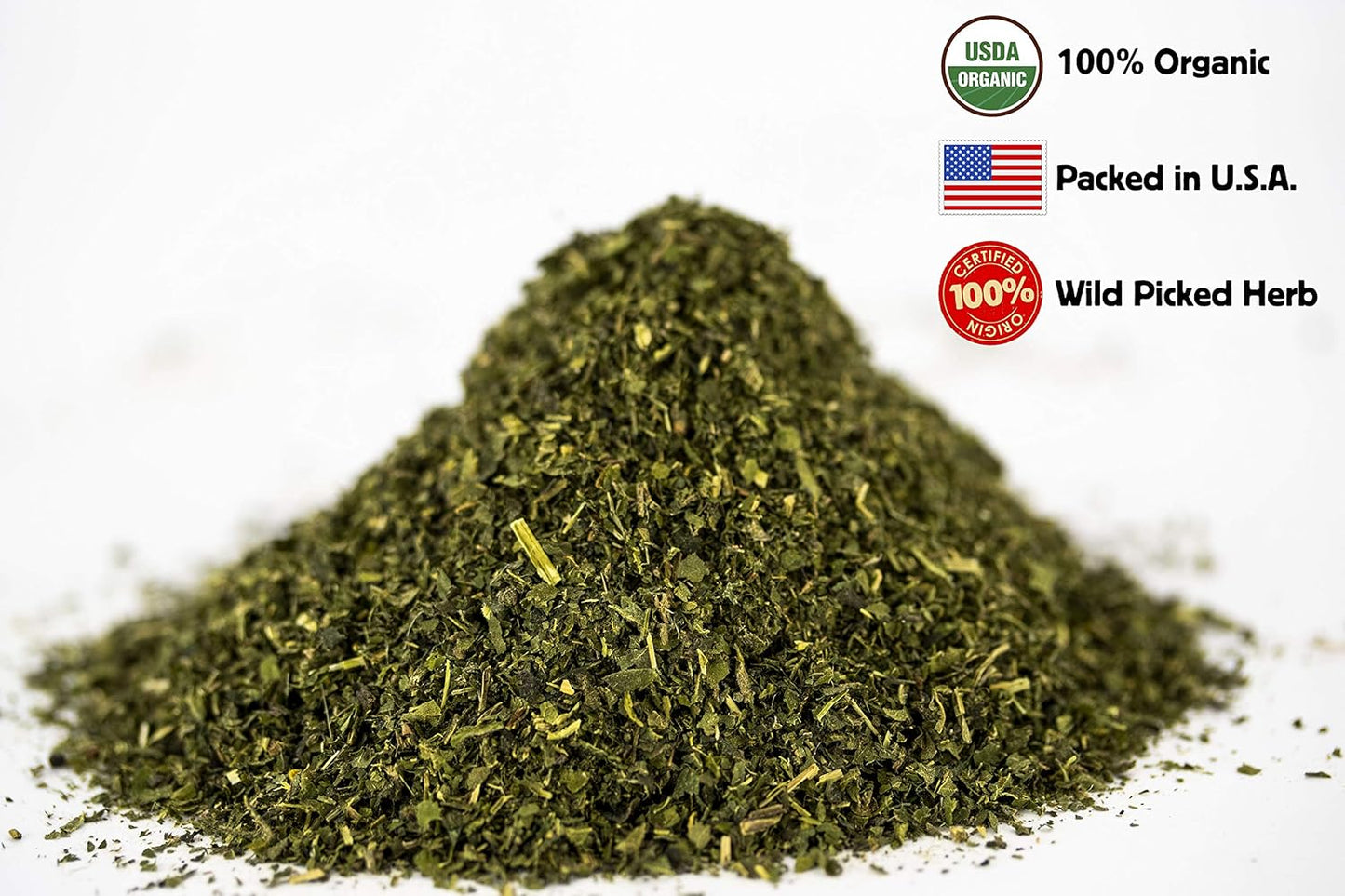 Nettle Tea - 8Oz (REAL WILD HARVEST) | 100% USDA Certified ORGANIC | Loose Leaf (Urtica Dioica aka Stinging Nettle) Cut & Sifted