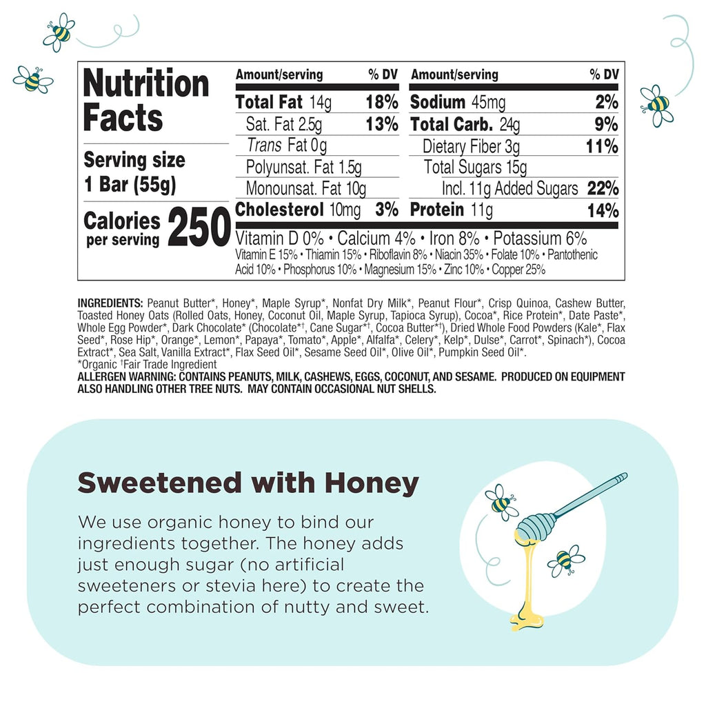 Perfect Bar Choco Crisp, Dark Chocolate Nut Butter Protein Bar, Protein Snack, Gluten Free, Soy Free, Non GMO, No Sugar Alcohols, 1.9 Ounce Bar, 10 Count