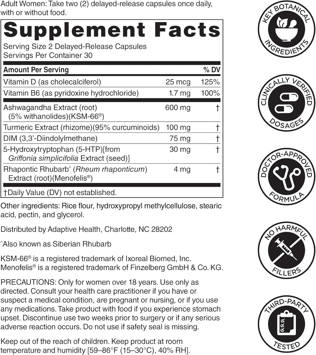 Nugenix for Women Balance - Hormone Balance for Women, Boost Energy, Improve Focus & Mental Clarity, Restore Hormonal Balance, Menopause, Ashwagandha KSM-66, Turmeric, Vitamin D, DIM, 60 Count