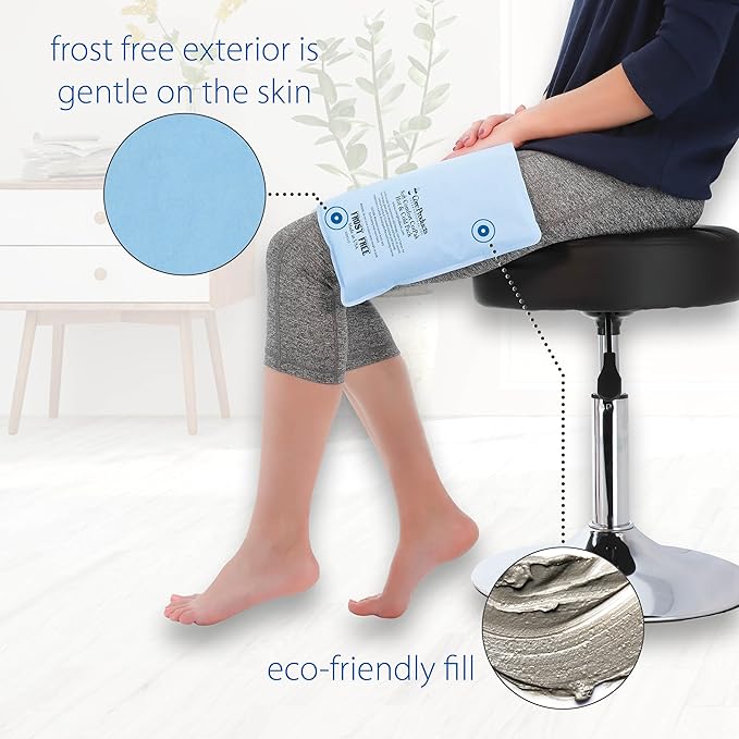 Core Products Soft Comfort CorPak – Reusable Hot & Cold Therapy Pack, Ice Pack for Injuries, No-Frost Compress for Muscle, Back & Joint Pain Relief – 10" x 13", Made in USA