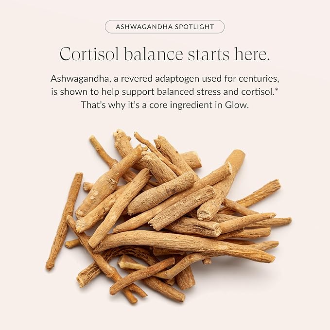 Beam Glow, Hormone Balance for Women, Cortisol Support for Women, Thyroid Support Powder with Selenium, Bromelain and Chasteberry, PMS Relief, Hair Skin & Nails, Health and Wellness Gift, 30 Servings