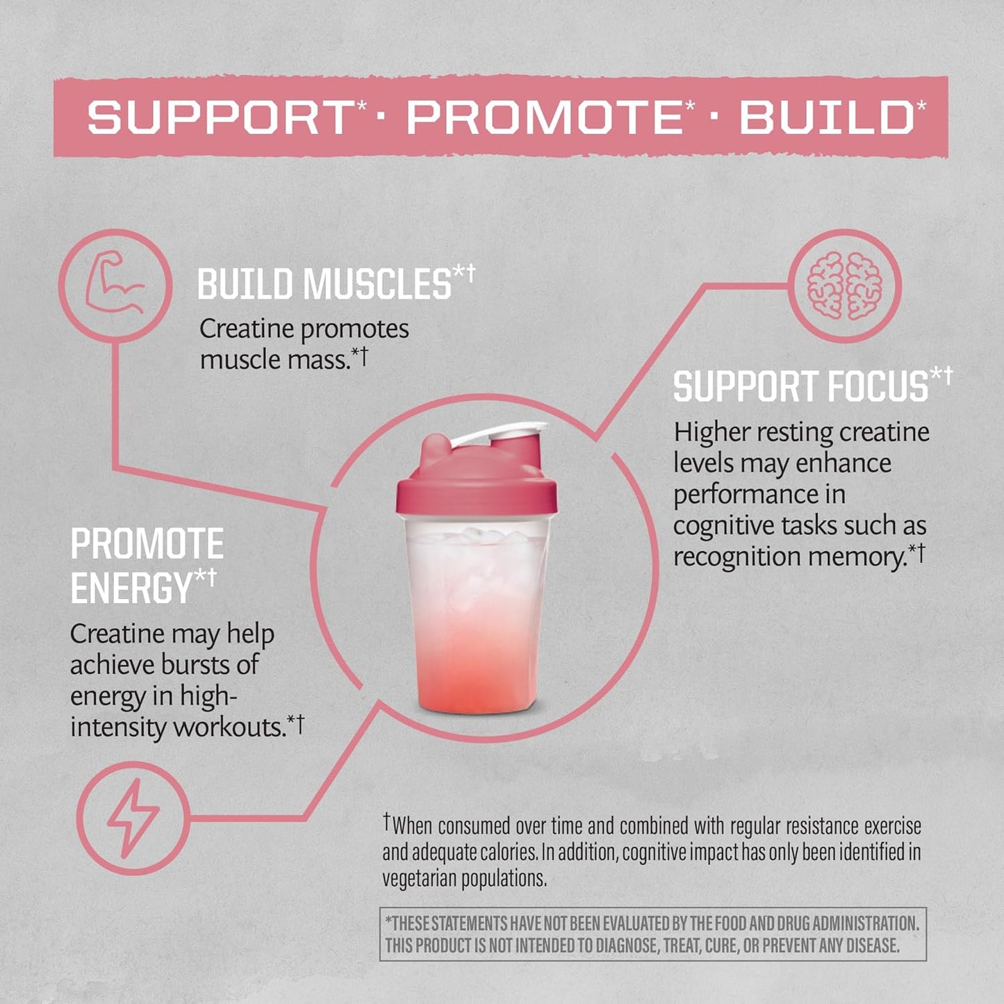 Creatine Monohydrate Powder Micronized PreWorkout Recovery Supplement | Support Muscle Building Strength Training Cognition | Vegan & Keto Friendly Easily Mixes (50 Servings) Raspberry Flavored