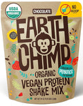 EarthChimp Organic Vegan Protein Powder - with Probiotics - Non GMO, Dairy Free, Non Whey, Plant Based Protein Powder for Women and Men, Gluten Free - 52 Servings 64 Oz (Chocolate) No Scoop