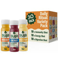 Suja Organic Daily Ritual Shot 30 Count Variety Pack | Immunity, Energy, & Digestion Functional Shots | Cold-Pressed Juice with Live Probiotics | Plant Based & Gluten Free
