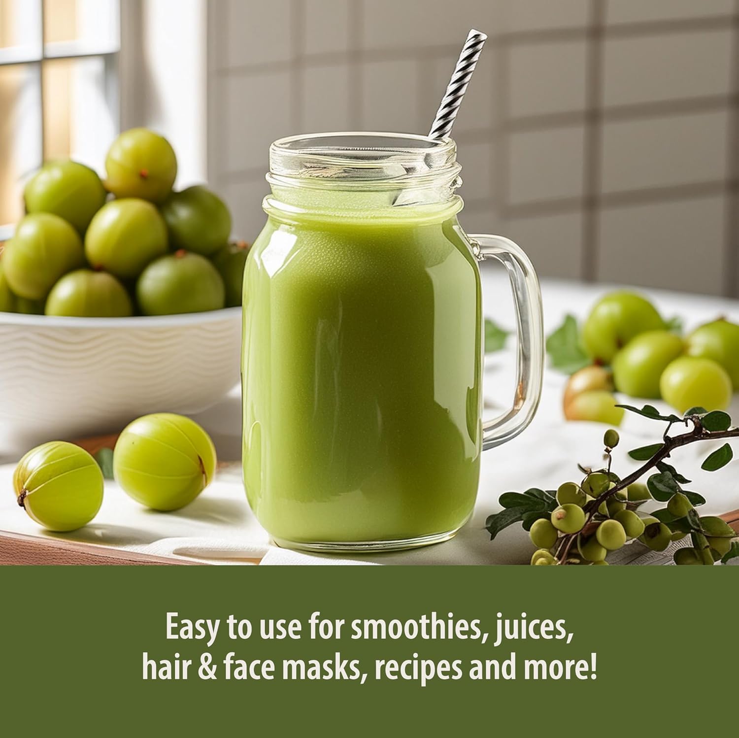 Organic Traditions Organic Amla Berry Powder, Powdered Amla Indian Gooseberry, Non-GMO Organic Powdered Fruit Superfood, 1lb Bag 16oz (454g)