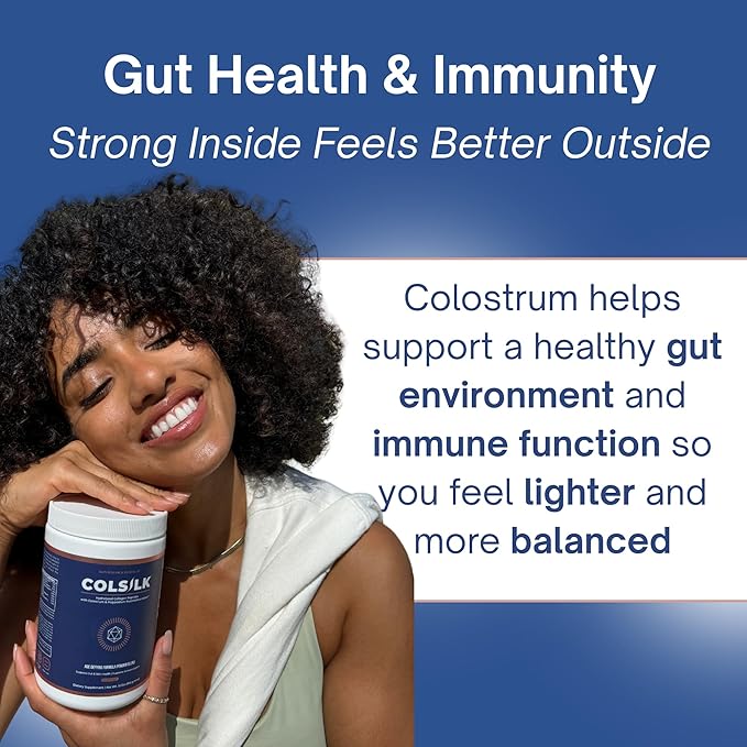 SRILabs ColSilk Unflavored Hydrolyzed Collagen Powder with Colostrum and Polypodium - Skin, Hair, Nails, Gut Health and Joint Support - One Scoop Daily | 1 Month Supply