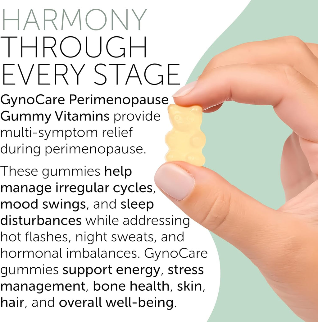 Perimenopause Supplements Women | Premenopausal Gummy Vitamins | Relief for Hormonal Balance & Mood Swings | Supports Menstrual Cycle Regulation | 60 Vegan Gummies