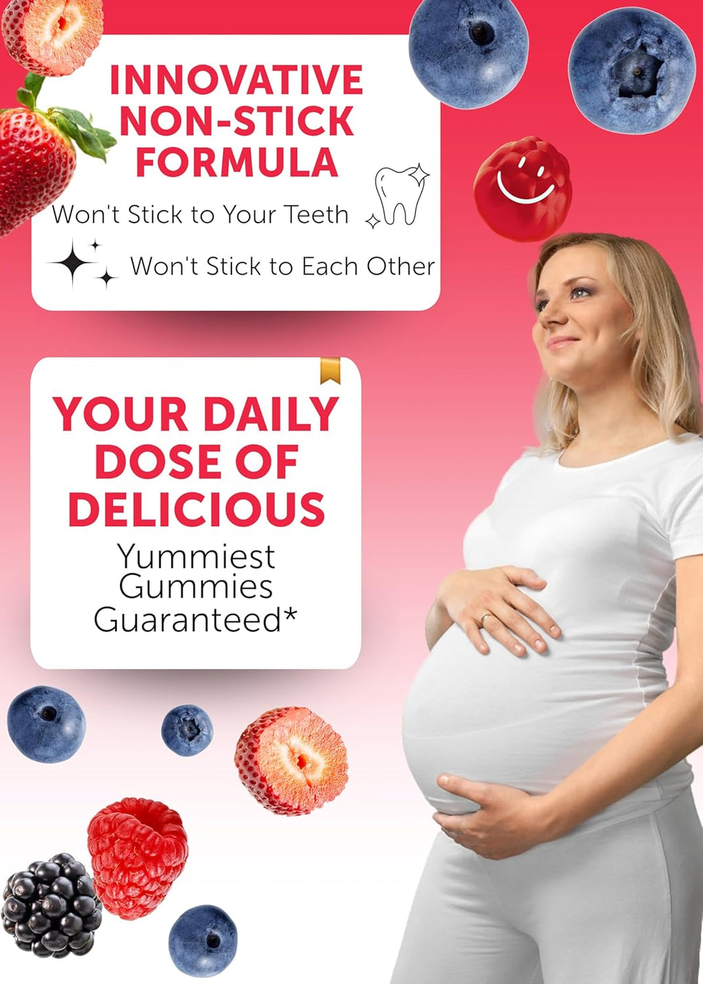 Lunakai USA Made Prenatal Vitamins with Iron & Folic Acid - Delicious Pregnancy Multivitamin Gummies for Women, 3 Pack