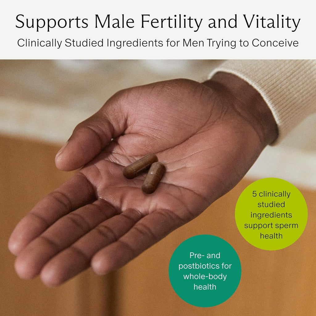 Needed. Sperm Support - Fertility Supplements for Men - Clinically Studied Botanical Ingredients for A Whole Body Approach to Male Fertility - Prenatal Vitamins - 60 Capsules, 30 Day Supply