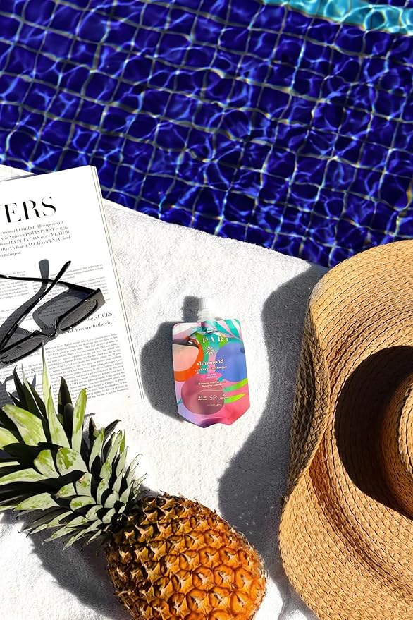 Slim Mood | 10-Calorie Superfruit-Based Replenishment Energy & Daily Vitality Support with Blueberry, Guarana + L-Theanine, 15 Fruits, Vitamins & Electrolytes | Tropical Berry Flavor - 12-Pack