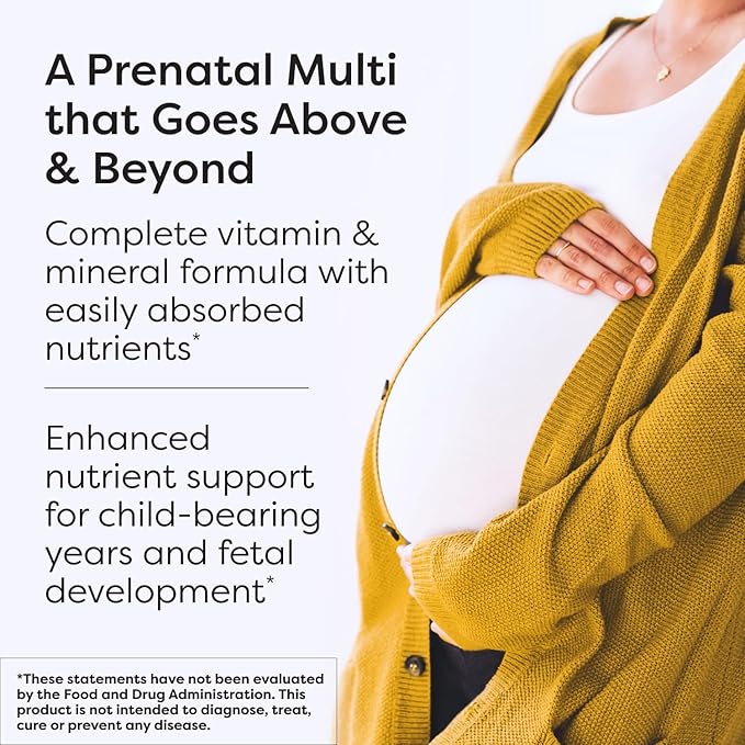 SFI Health Klaire Labs Prenatal & Nursing Multivitamin - Postnatal & Prenatal Vitamins for Women with Iron - Complete Nutritional Support During Preconception, Pregnancy & Breastfeeding (90 Capsules)