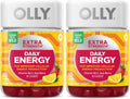 OLLY Extra Strength Daily Energy Gummy, Caffeine Free, 1000mcg Vitamin B12, CoQ10, Goji Berry, Adult Chewable Supplement, Berry Yuzu Flavor - 60 Count (Pack of 2)
