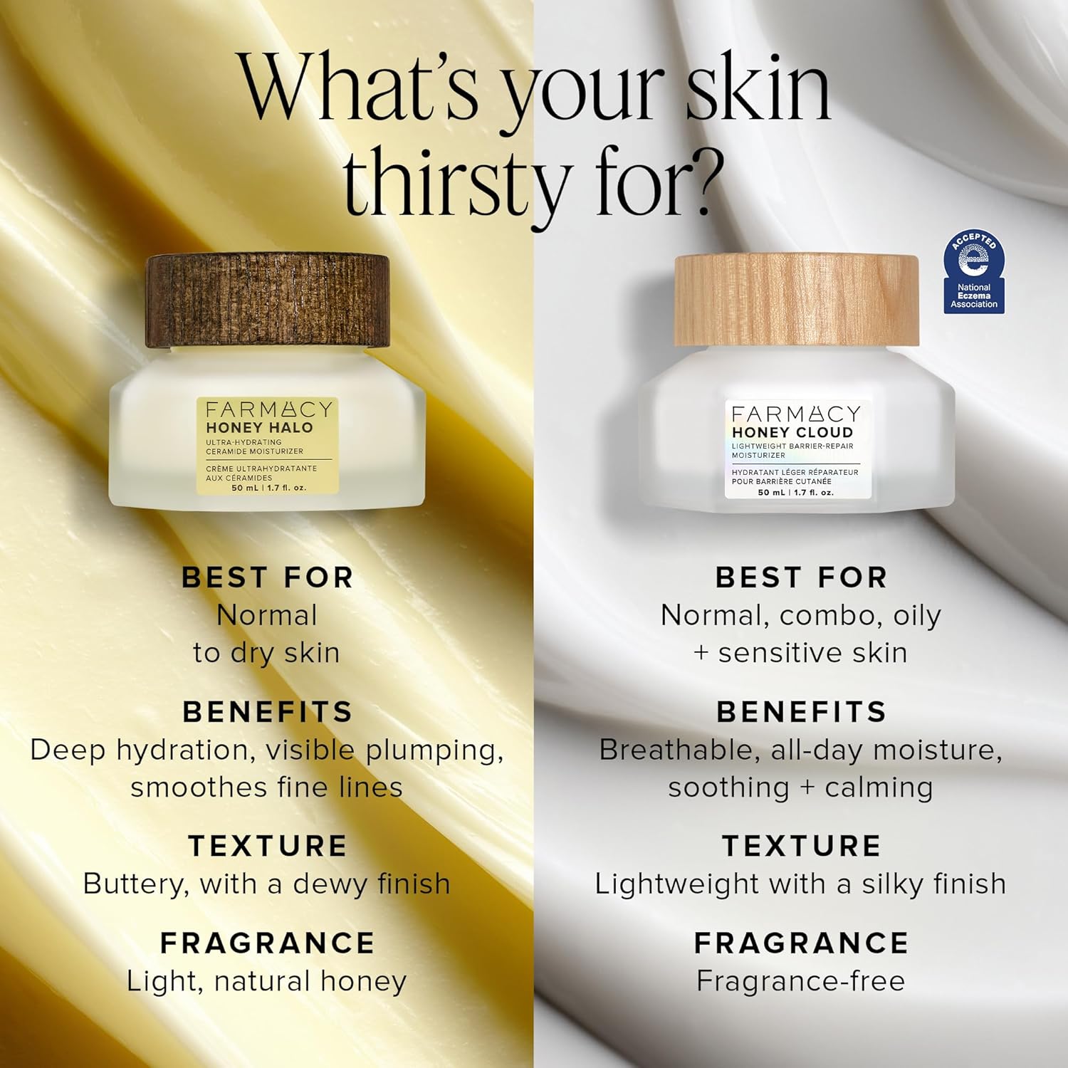 Farmacy Ceramide Face Moisturizer - Honey Halo Hydrating Facial Moisturizer for Dry Skin - Plumps, Soothes + Restores Skin with Potent Ceramides + Buckwheat Honey for a Dewy, Healthy Glow (9ml)