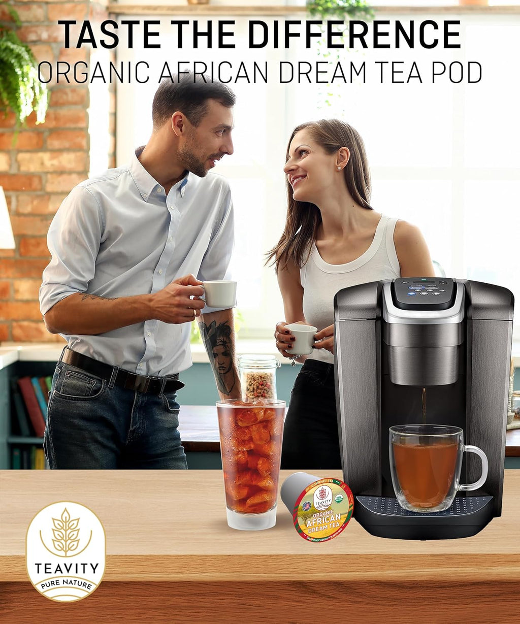 Organic Rooibos Tea Pods with Vanilla & Orange - Naturally Decaf Tea - African Dream by Teavity (12 Tea Pods)