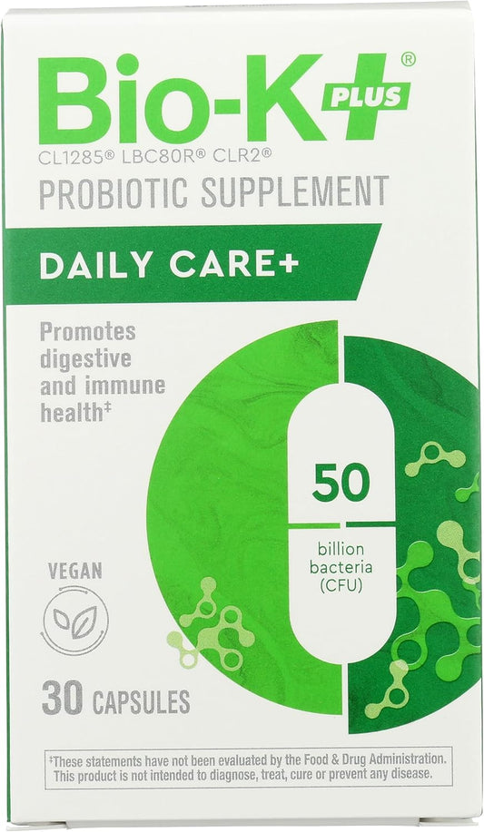 Bio-K Plus, Dailycare 50 Billion Probiotics, 30 Count