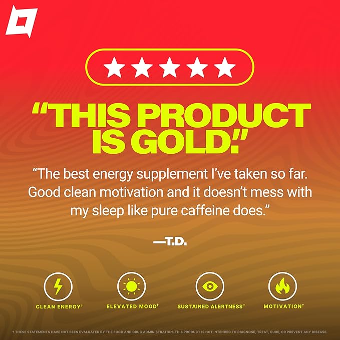 KORRECT Mental Performance Edge Powder (Mango) for Men & Women | Focus & Mental Clarity | Paraxanthine, Jitter-Free Energy | Non-GMO, cGMP Certified | 15 Packets