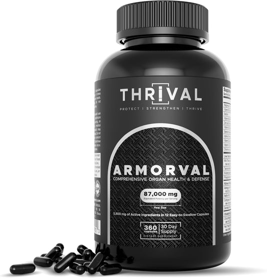 ARMORVAL Cycle Support, PCT | Most Stacked Organ Protector – Ultra-Potent Extracts with Milk Thistle 50:1, Astragalus 20:1, NACET & TUDCA | Liver, Kidney, Heart & More | 360 Caps