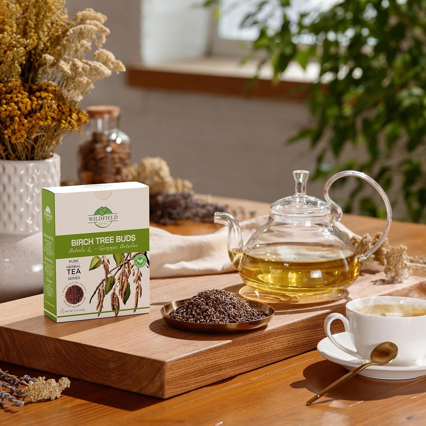 4 oz. Birch Tree Buds Herbal Tea (Betulae Gemmae) - 113g Dried Birch Tree Buds Betula Pendula Herb Tea Hojas Te De Abedul