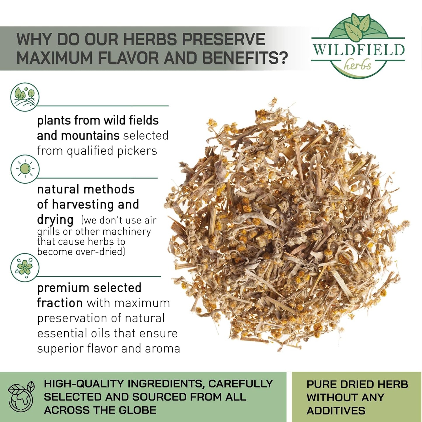 4 oz. Wormwood Tea Wormwood Herb Dried Herb Tea (Artemisia Absinthium) - 113 g Dry Wood Worm Artemisiae Absinthii Herba Artemisa Ajenjo