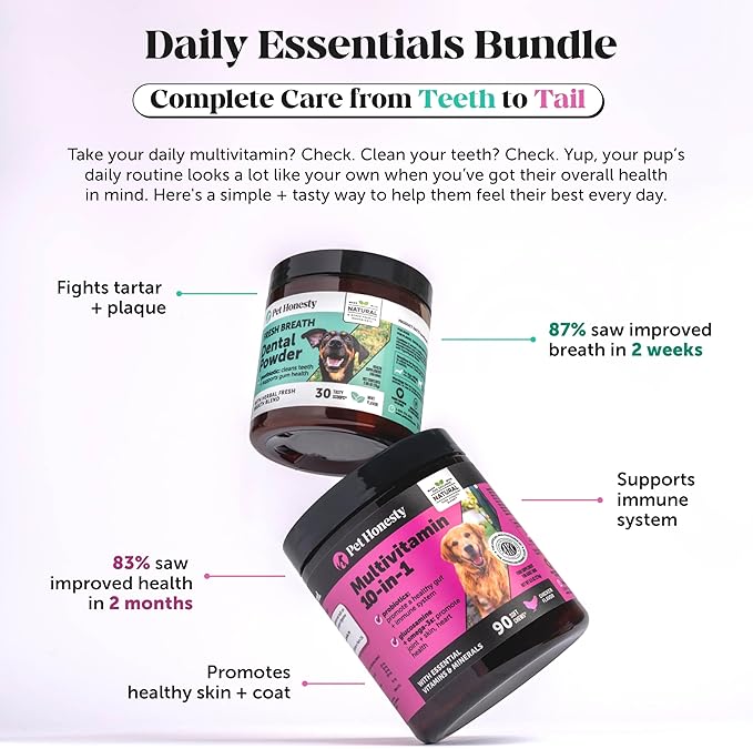 Multivitamin Dog Supplement - Glucosamine Chondroitin for Dogs, Probiotics, Omega Fish Oil, Dog Supplements & Vitamins, Vitamins for Skin and Coat Allergies, (Peanut Butter 90 ct)