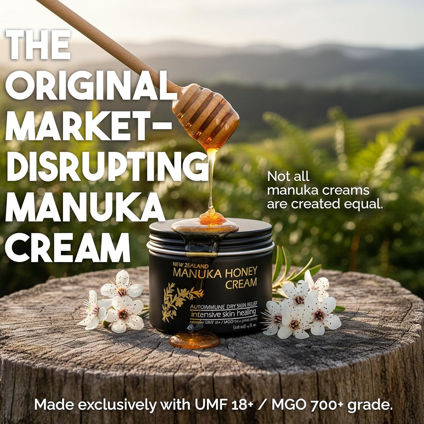 BALM OF GILEAD Manuka Eczema Honey Cream - Moisturizer for Sensitive Skin, Eczema, Psoriasis & Dermatitis - Manuka Honey Ointment, Grassfed Tallow