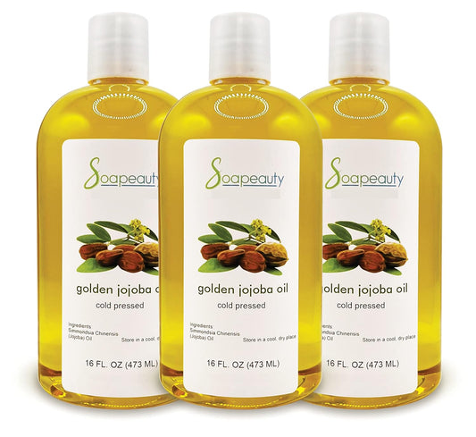 Soapeauty Golden Jojoba Oil | 100% Pure & Natural | Unrefined, Cold Pressed, Hexane Free | Moisturizing Oil for Skin, Face, Hair & Nails | 48 fl oz