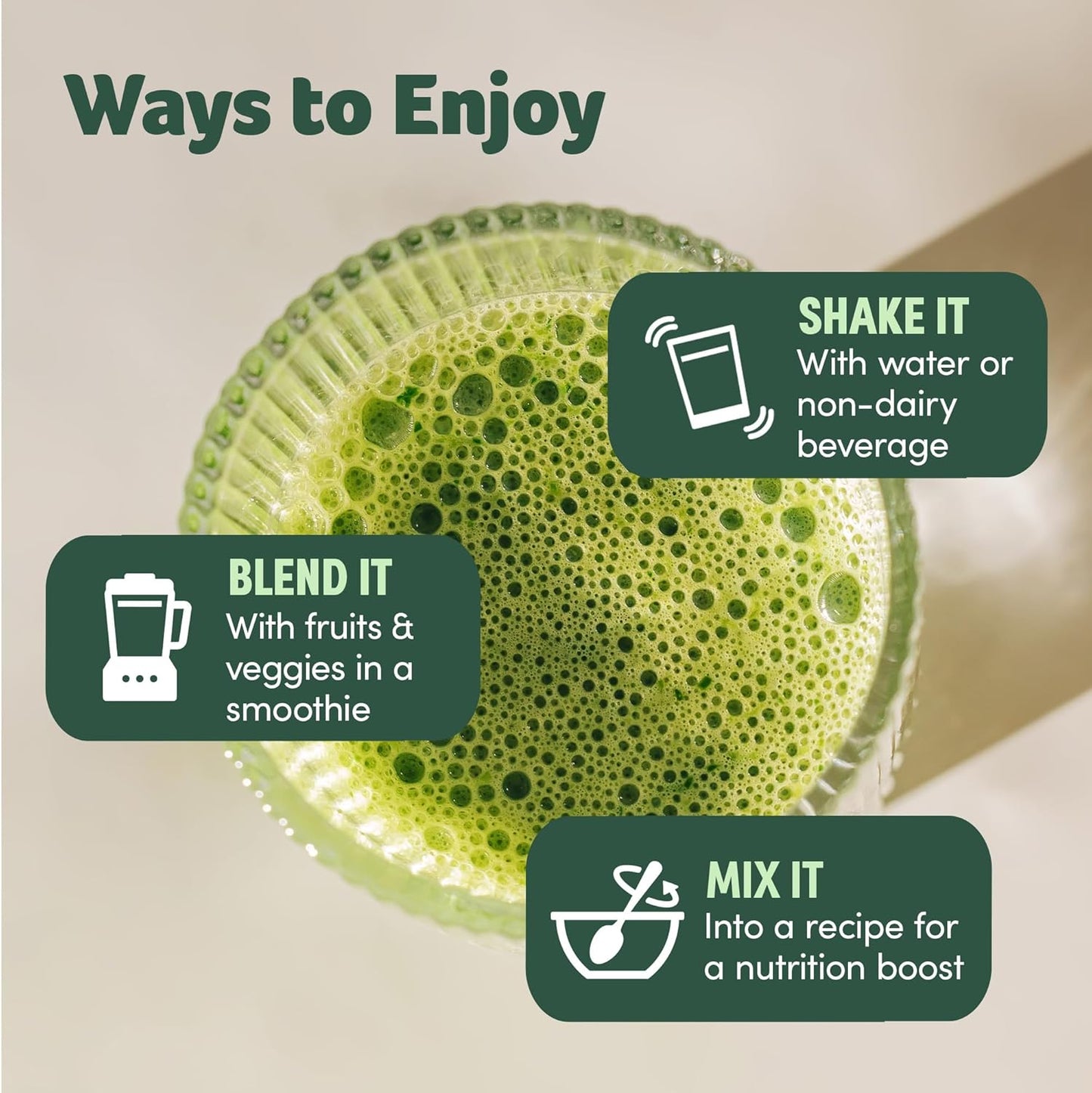 Purely Inspired Organic Green Powder Smoothie Mix, Unflavored (24 Servings) - Probiotics for Digestive Health with Spirulina & Chlorella for Gut Health - Vegan & Gluten-Free