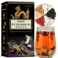 SIRDIKA Ginseng Five Treasures Kidney Tea, Zhu Gen Wu Bao Cha, Wubao - Chinese Herbal Men's Tea (10 Bags/1 Box)
