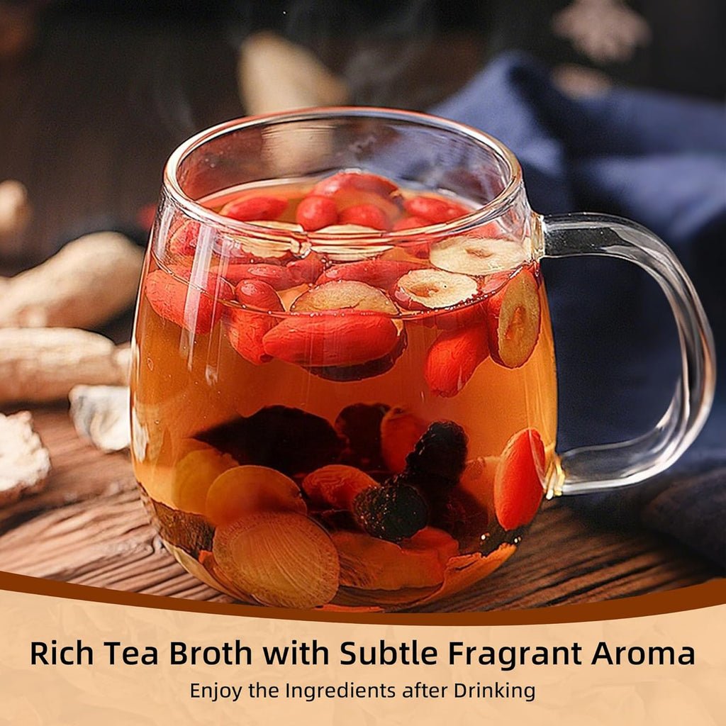 SIRDIKA Ginseng Five Treasures Kidney Tea, Zhu Gen Wu Bao Cha, Wubao - Chinese Herbal Men's Tea (10 Bags/1 Box)