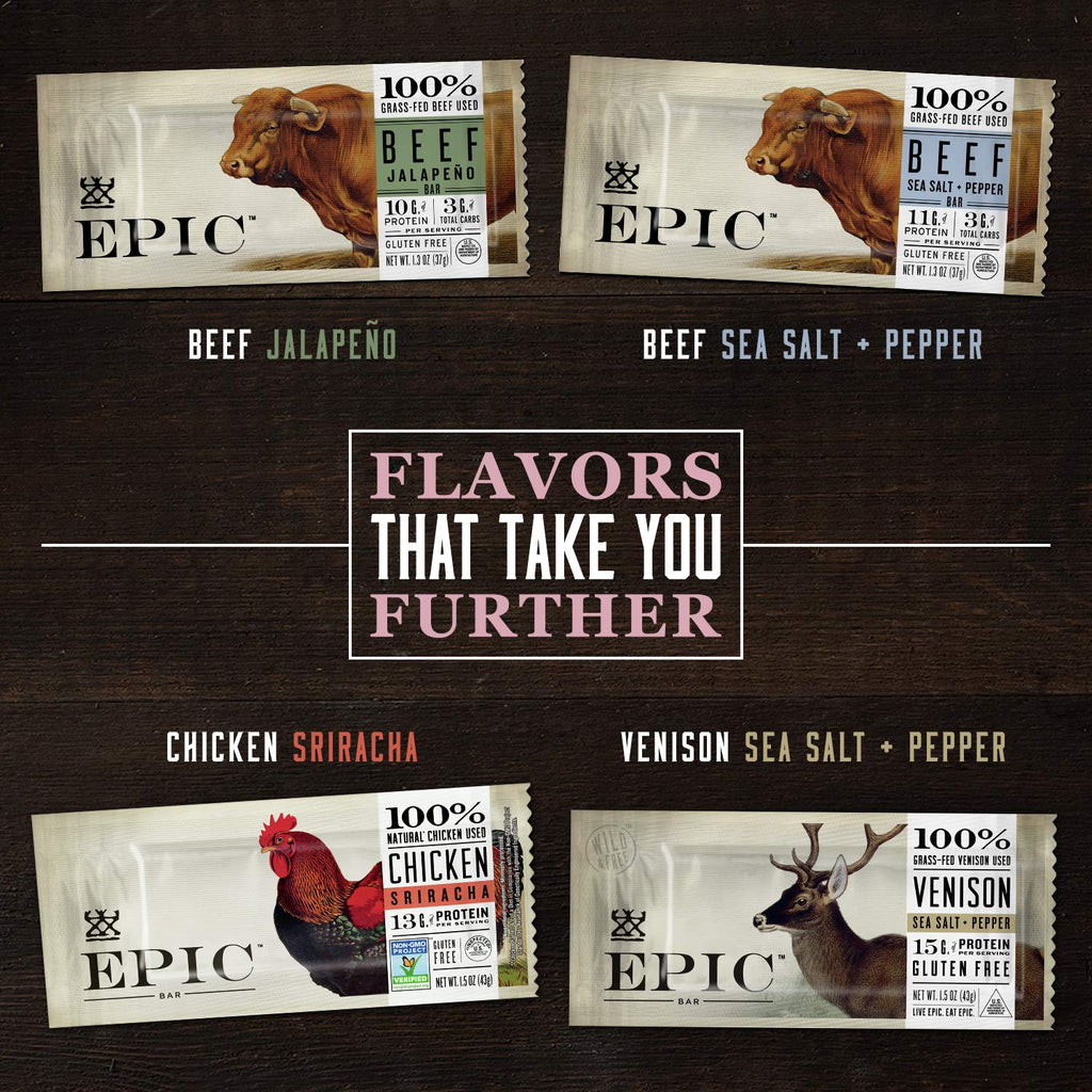 EPIC Uncured Bacon Protein Bars, Paleo Friendly, 12 ct, 1.5 oz Bars