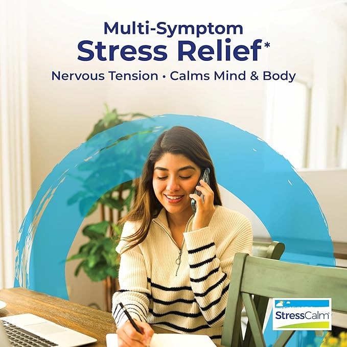Boiron StressCalm Tablets for Relief of Stress, Anxiousness, Nervousness, Irritability, and Fatigue - 60 Count