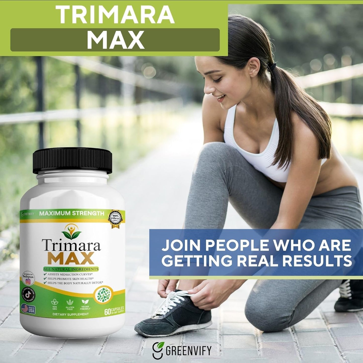 Trimara Max Maximum Strength Natural Dietary Supplement, 60 Capsules, All Natural Ingredients with Psyllium Powder, 30-Day Supply (2)