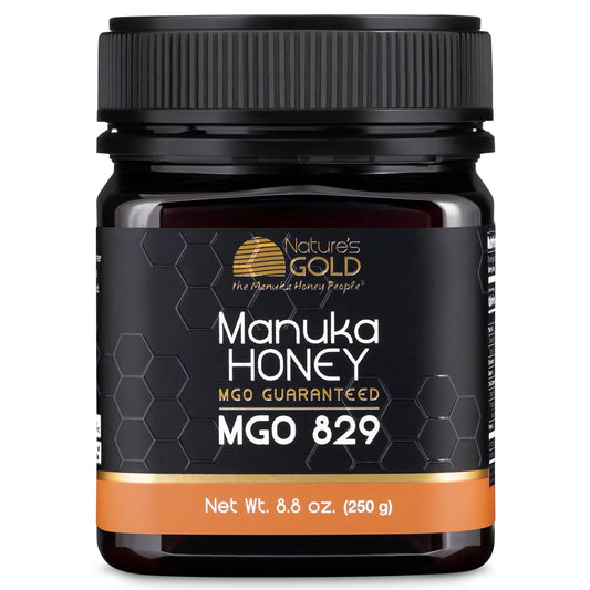 Nature’s Gold Raw Manuka Honey, MGO 829+ | Authentic MGO, Australian Honey, Non-GMO, 100% Pure Genuine Traceable from Hive to Home