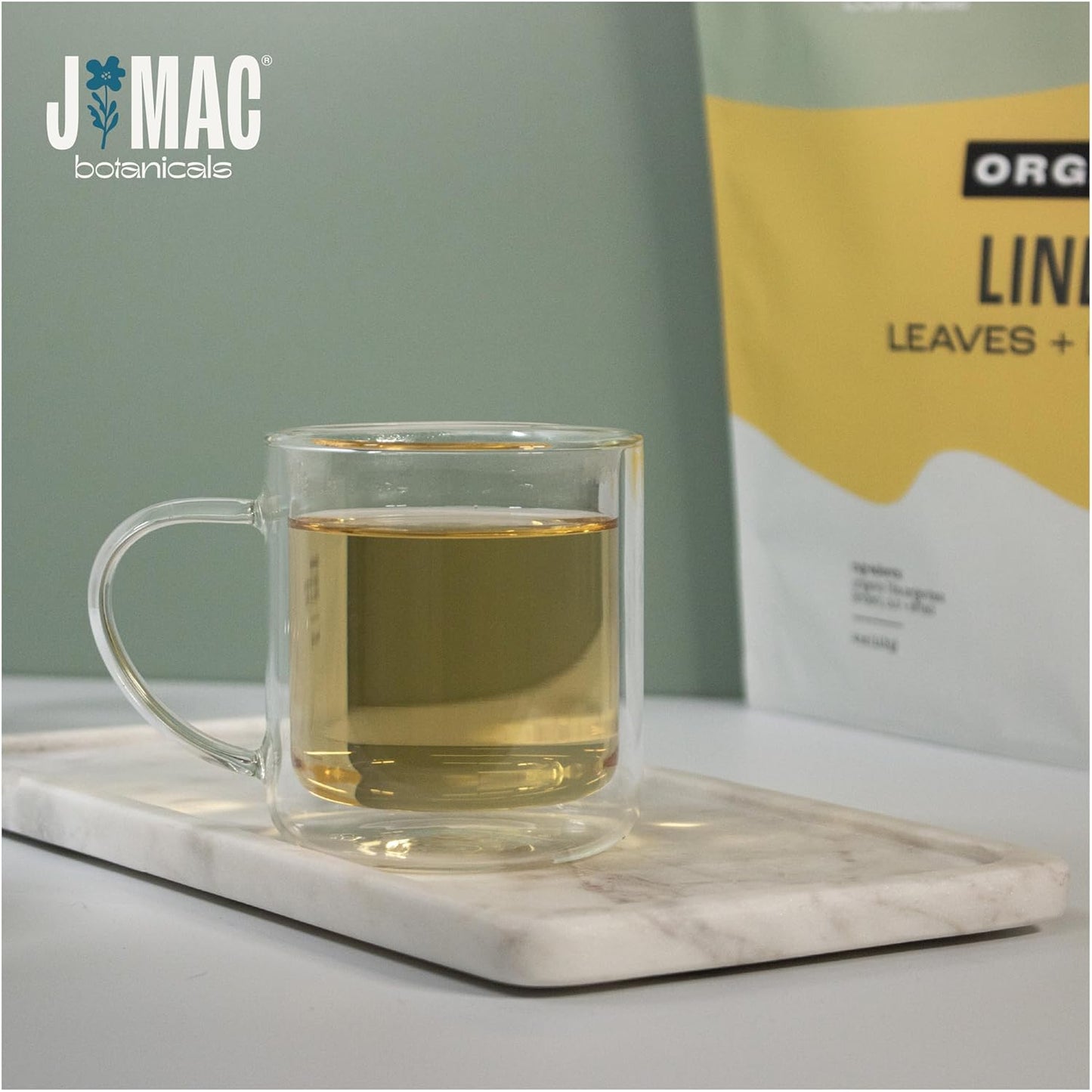 J Mac Botanicals, Organic Linden Leaf and Flower, Whole Leaves and Flowers