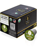 Green Tea & Ginger Tea Pods for Keurig - Caffeinated, Organic, Dye Free, Unsweetened, Herbal Blend for K Cup Machines - Hot or Iced (12 Tea Pods)