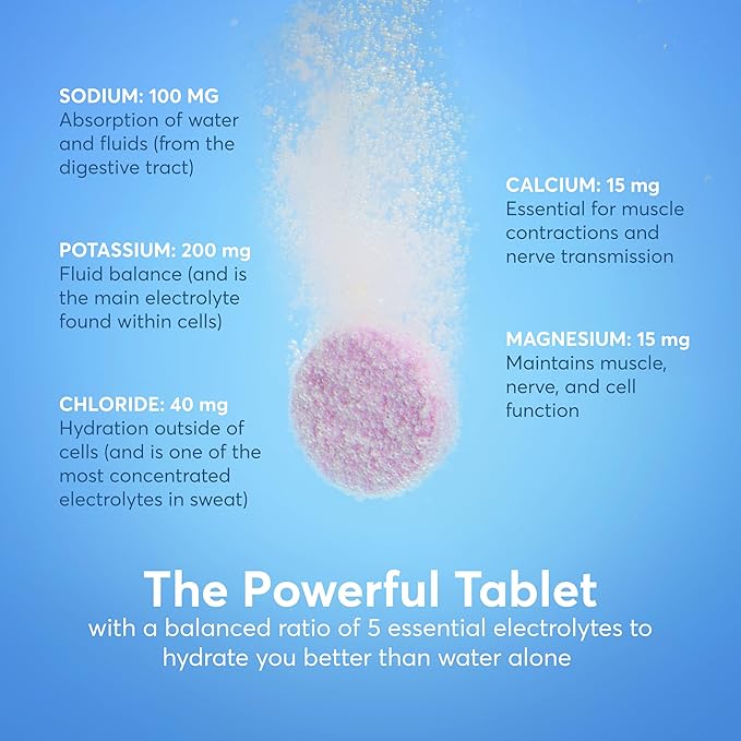 Nuun Energy Electrolyte Tablets with Ginseng, Caffeine from Green Tea Extract, Vitamin B12, B6, B5, Magnesium & 4 Other Electrolytes, Gluten Free & Vegan, Berry Blast, 8 Pack (80 Servings Total)