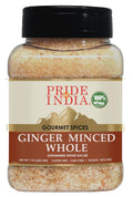 Pride of India - PACK of 6 - Ginger Minced Whole – Gourmet Spice – Rich in Antioxidant – Potent Flavor - Great for Adding Flavor to Stir Fries & Sauces – Easy to Store – 7 oz. Medium Dual Sifter Jar