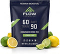 Flow Formulas Lemon Lime Endurance Drink Mix, Top 12 Allergen-Free, Carbohydrate & Electrolyte Sports Fuel Powder for Performance Training, High Carb Hydration Exercise Support, Gluten-Free, 10 Serv