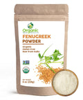 Organic Fenugreek Powder | 8 oz - 226g | USDA Organics and Non-GMO Verified Project Approved | Product of India | 100% Raw and Natural | Resealable Kraft Bag by SHOPOSR