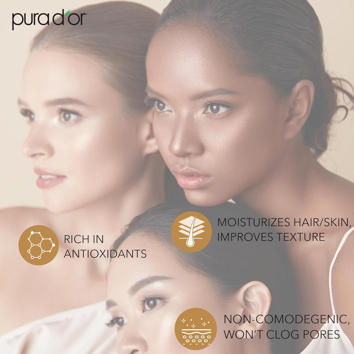 PURA D'OR 16 Oz ORGANIC Sunflower Seed Oil - 100% Pure & Natural USDA Certified Cold Pressed Carrier Oil For DIY Beauty - Unscented, Hexane Free Liquid Moisturizer - Face Skin & Hair - Men & Women