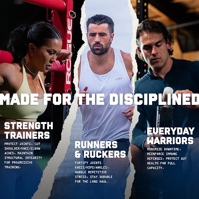 Jocko Fuel Collagen Powder with Colostrum – 15g Hydrolyzed Collagen + 2g First-Milking Colostrum – Dual Action for Gut Health, Joint Support, and Immune Defense – Recovery Supplement (30 Servings)