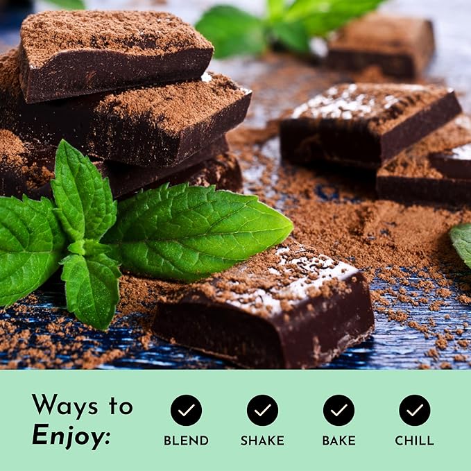 Mint Chocolate Protein Powder | 15 Servings | 24g Grass-Fed New Zealand Whey + 4 Additional Protein Sources | No Added Sugar | Naturally Sweetened | No Gums or Fillers | Casein-Free Blend