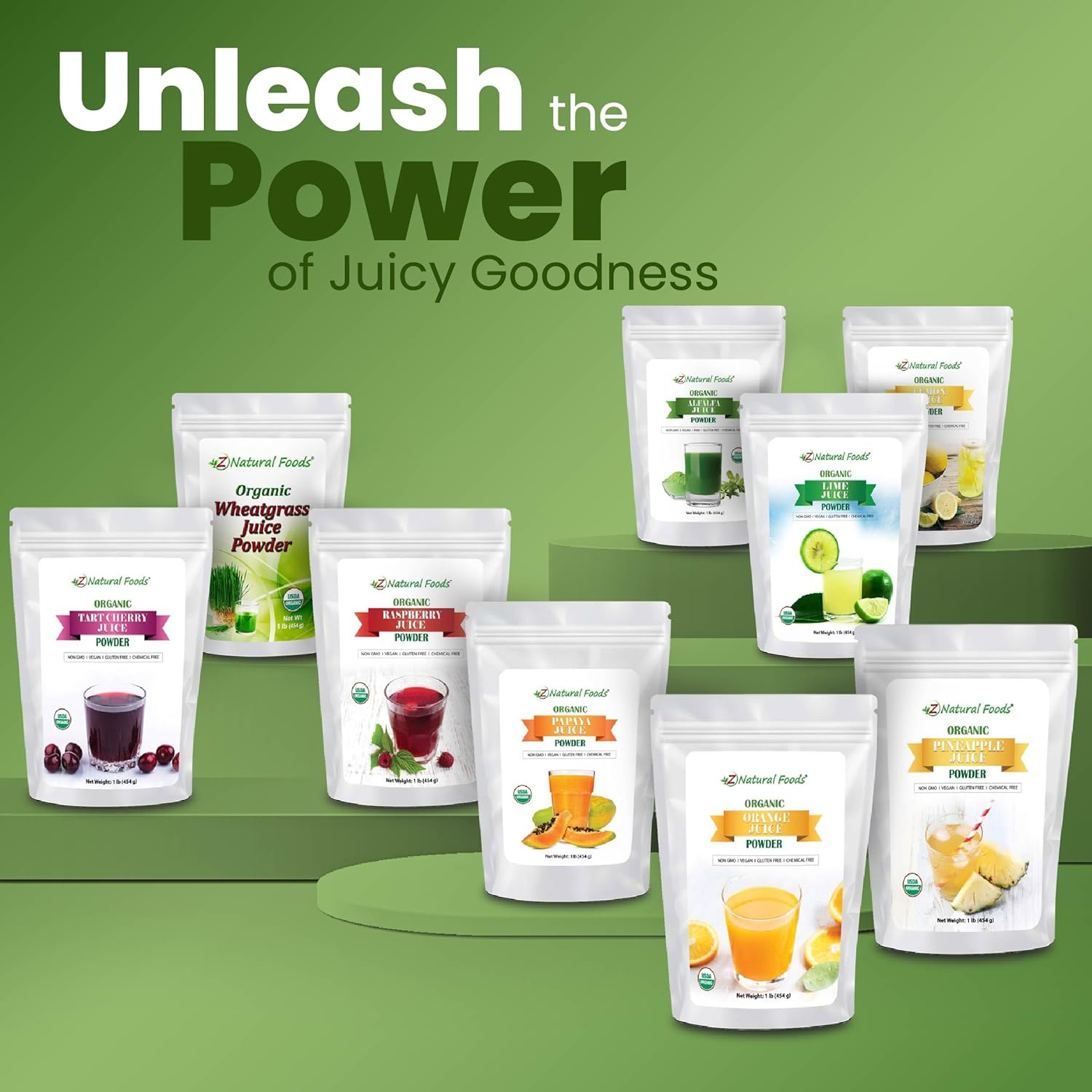 Organic Lime Juice Powder - Superfood Drink Mix Supplement For Drinks, Baking Cooking Recipes - Non GMO, Vegan, Gluten Free, Kosher - 1 lb