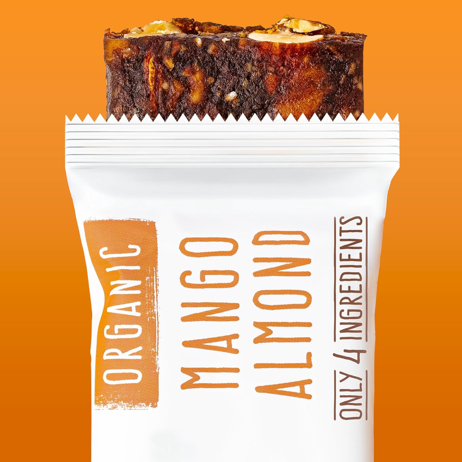 JONESBAR (Mango Almond, 4 Count (Pack of 1)), USDA Organic Fruit & Nut Bar, Non-GMO, Kosher, Vegan, Gluten Free, Simple Snack Bar