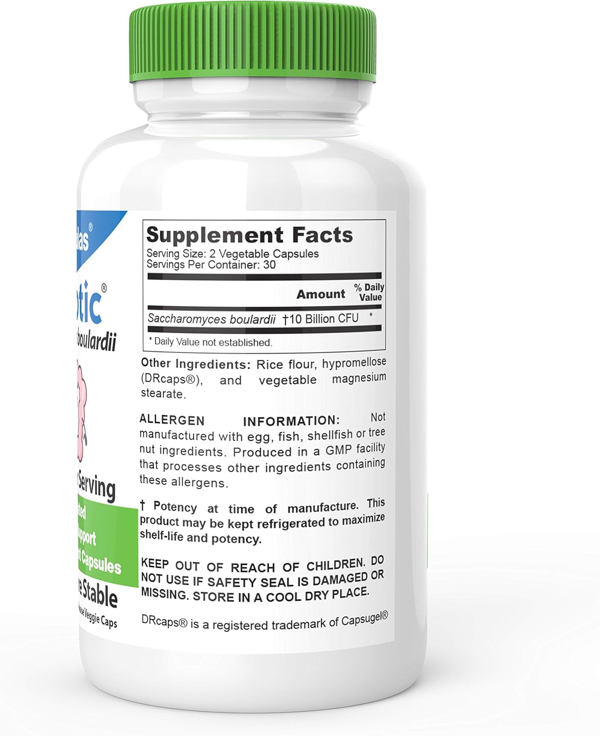 DrFormulas Saccharomyces Boulardii Probiotic 10 Billion CFUs | Nexabiotic S boulardii, Immune and Digestive Support Supplement, 60 Stomach Acid Resistant Probiotics Capsules