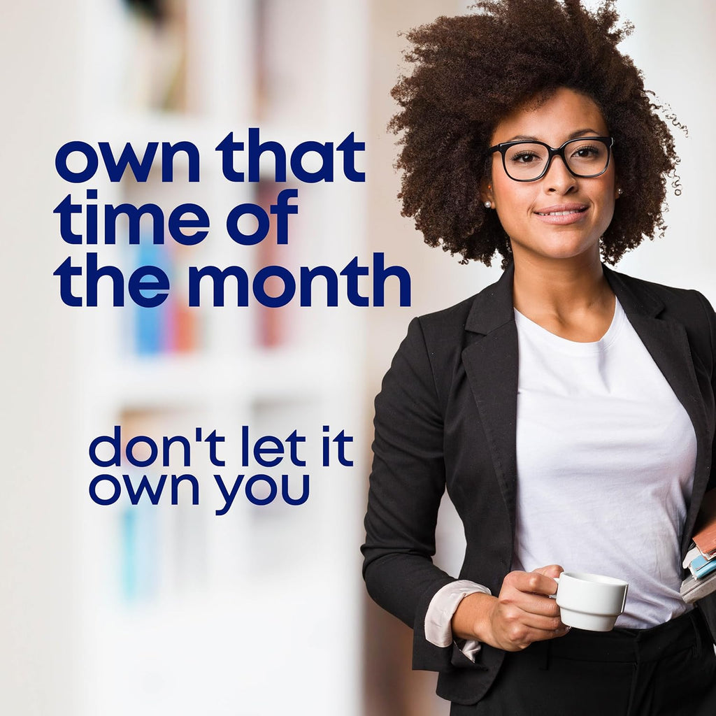 her own PMS, Supports PMS Symptoms, Promotes Positive Mood, Natural Hormone Balance, Helps Relieve Cramping, Hot Flashes Menopause Relief, Gluten and Soy Free, Vegan, 30 Capsules, 30 Servings