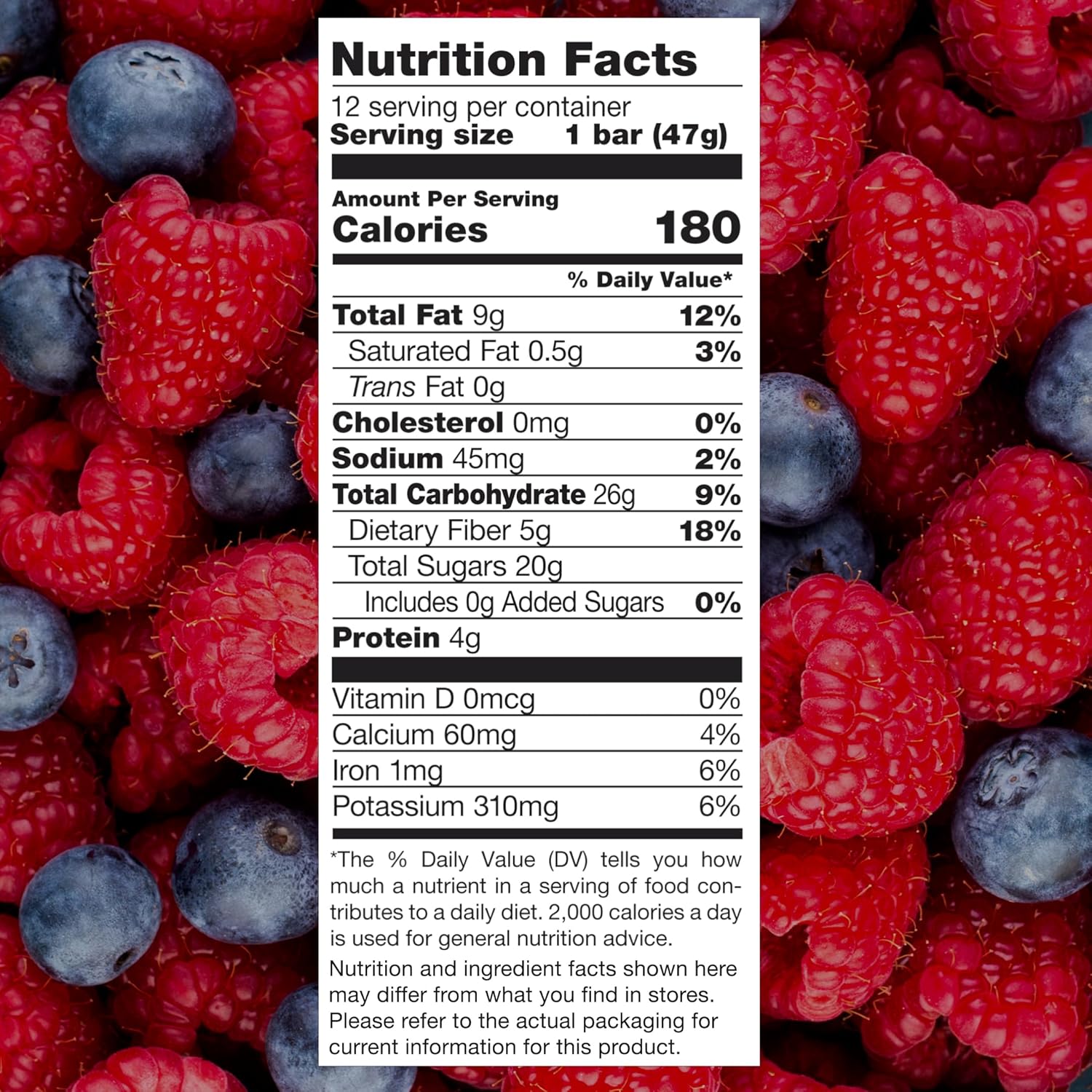 JONESBAR Organic Plant Based Protein Bars | Berries and Almonds | Fruit & Nut Bar, Kosher, Gluten Free, Breakfast Bars, School Snacks, Vegan Snack & Healthy Snacks for Adults and Kids (Pack of 12)