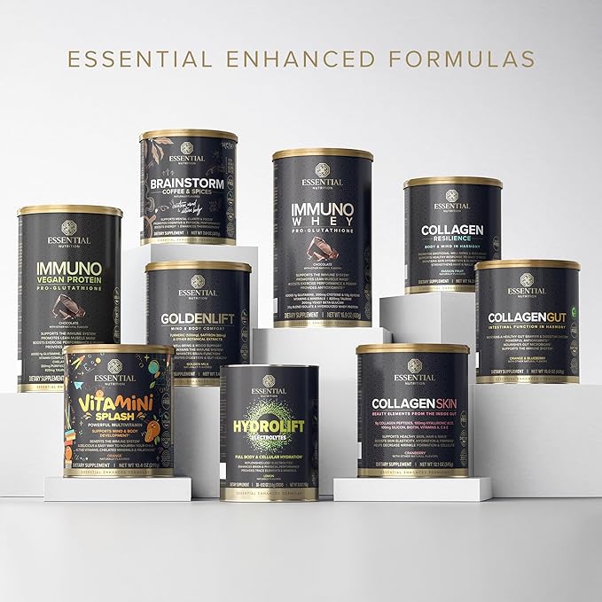 Essential Nutrition Collagen Resilience - Hydrolyzed Collagen Peptides Powder with Hyaluronic Acid, Silicon, Amino-Acids & Passion Flower Extract - Passion Fruit - 14.3 oz (30 Servings)