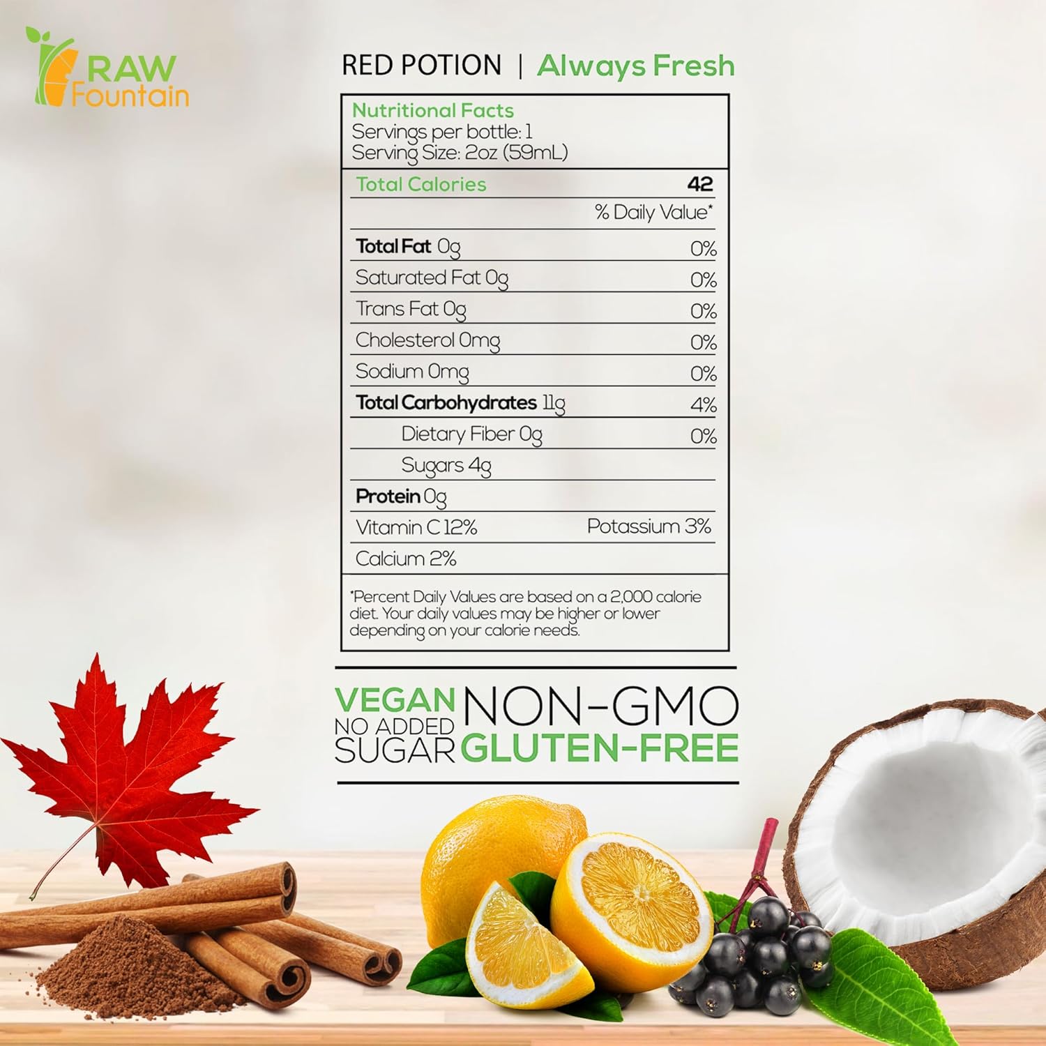 20 Immunity Shots w/Elderberry, Lemon, Maple, Cinnamon 2fl Oz, Packed w/Vitamin C, Raw, Cold Pressed, Unpasteurized, Boosts Immunity, All Natural, No Artificial Flavors or Preservatives